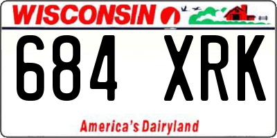 WI license plate 684XRK