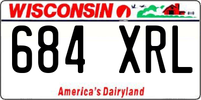 WI license plate 684XRL