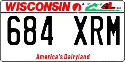 WI license plate 684XRM