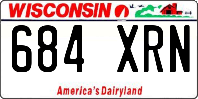 WI license plate 684XRN