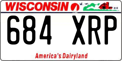 WI license plate 684XRP