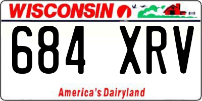 WI license plate 684XRV