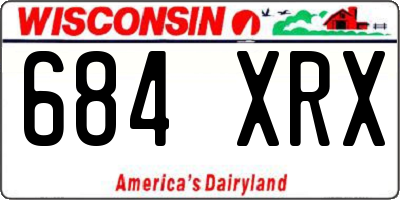 WI license plate 684XRX