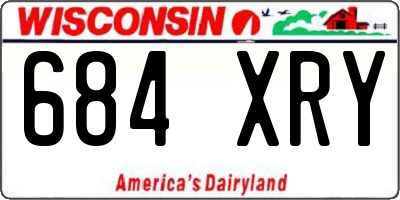 WI license plate 684XRY