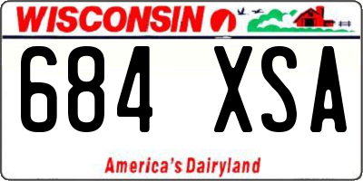 WI license plate 684XSA