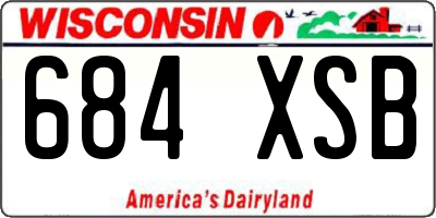 WI license plate 684XSB