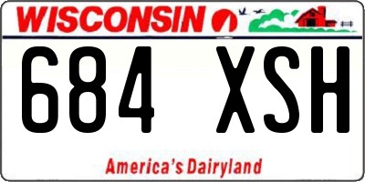 WI license plate 684XSH