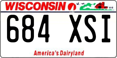 WI license plate 684XSI