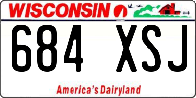 WI license plate 684XSJ