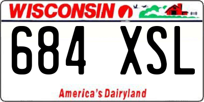 WI license plate 684XSL