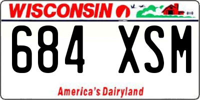 WI license plate 684XSM