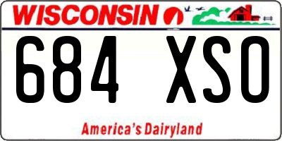 WI license plate 684XSO