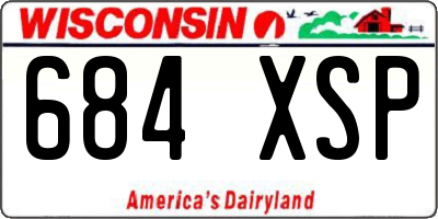 WI license plate 684XSP