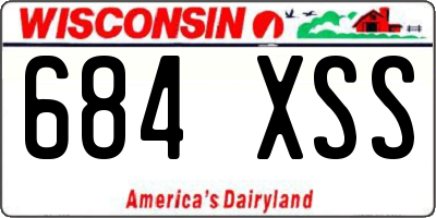 WI license plate 684XSS