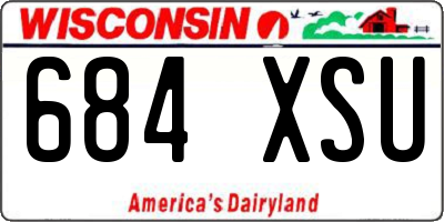 WI license plate 684XSU