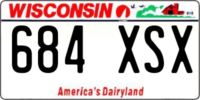 WI license plate 684XSX
