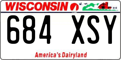 WI license plate 684XSY