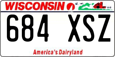 WI license plate 684XSZ