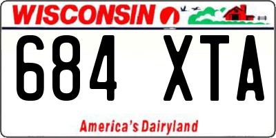 WI license plate 684XTA