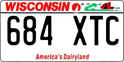 WI license plate 684XTC