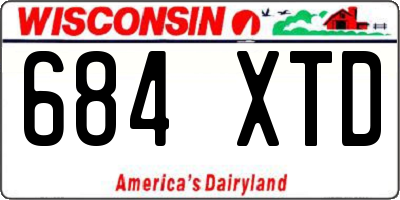 WI license plate 684XTD