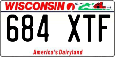 WI license plate 684XTF