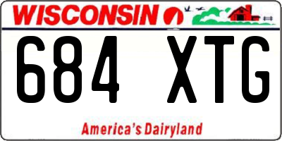WI license plate 684XTG