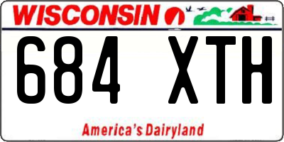 WI license plate 684XTH