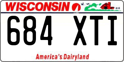 WI license plate 684XTI
