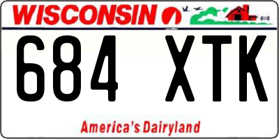 WI license plate 684XTK