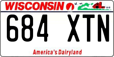 WI license plate 684XTN