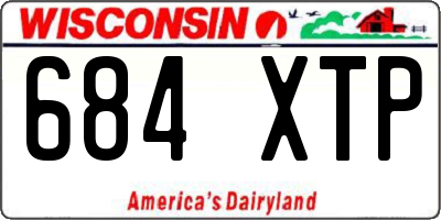 WI license plate 684XTP