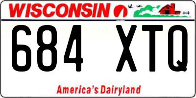 WI license plate 684XTQ