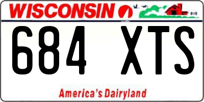 WI license plate 684XTS