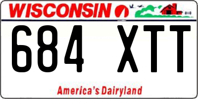 WI license plate 684XTT