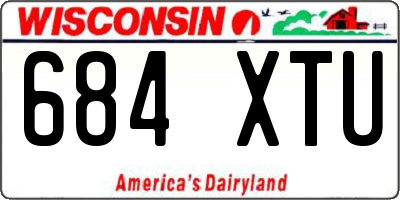 WI license plate 684XTU