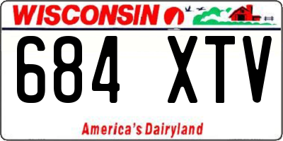 WI license plate 684XTV