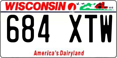 WI license plate 684XTW