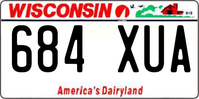 WI license plate 684XUA