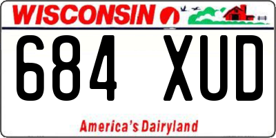 WI license plate 684XUD