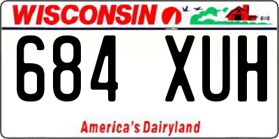 WI license plate 684XUH