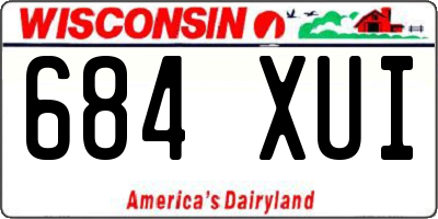 WI license plate 684XUI