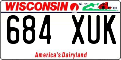 WI license plate 684XUK