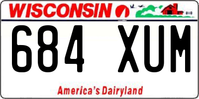 WI license plate 684XUM