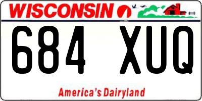 WI license plate 684XUQ