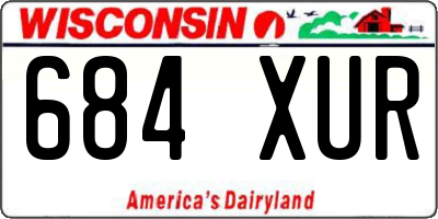 WI license plate 684XUR