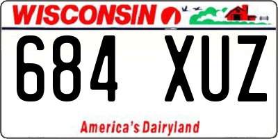 WI license plate 684XUZ