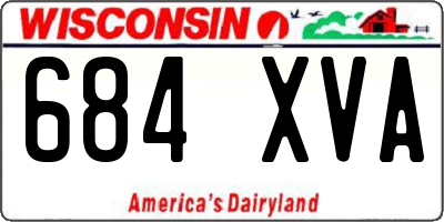 WI license plate 684XVA