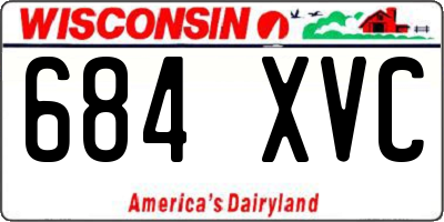 WI license plate 684XVC