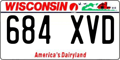 WI license plate 684XVD